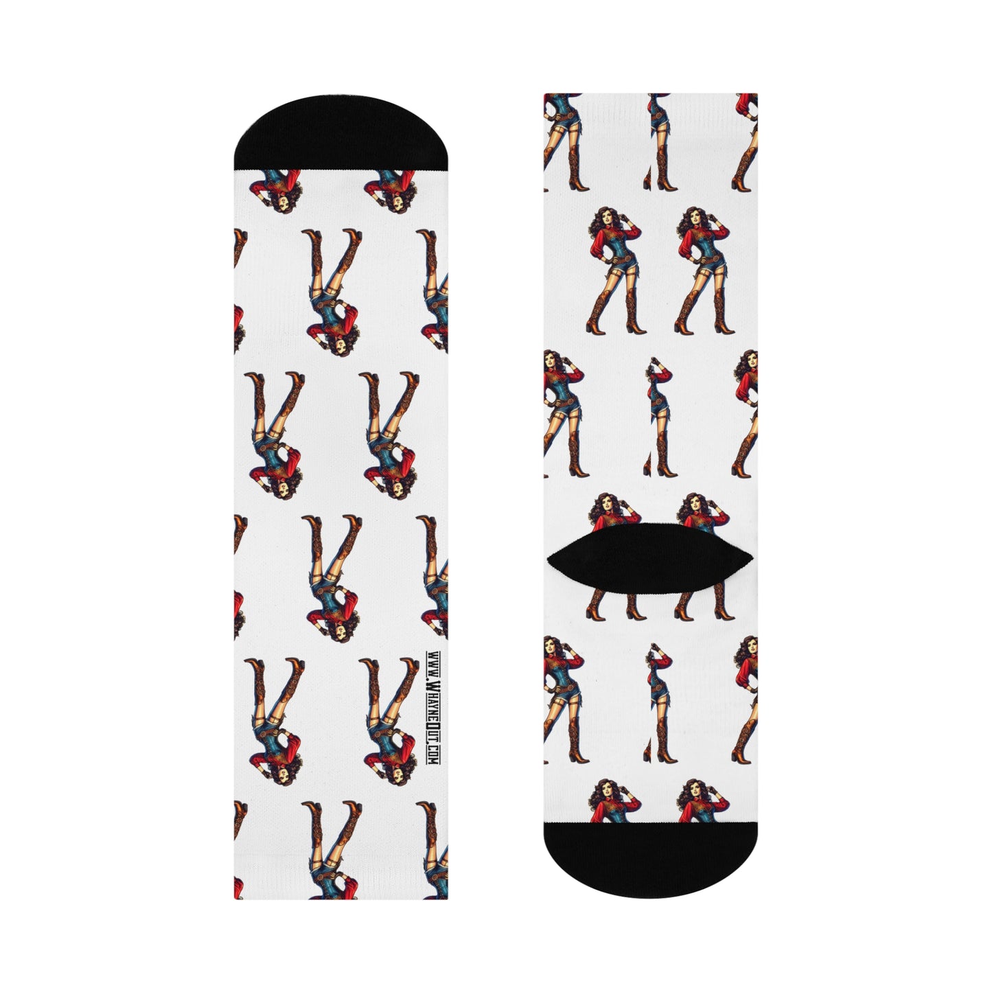 Western Pin-Up Crew Socks – Whayne Outfitters