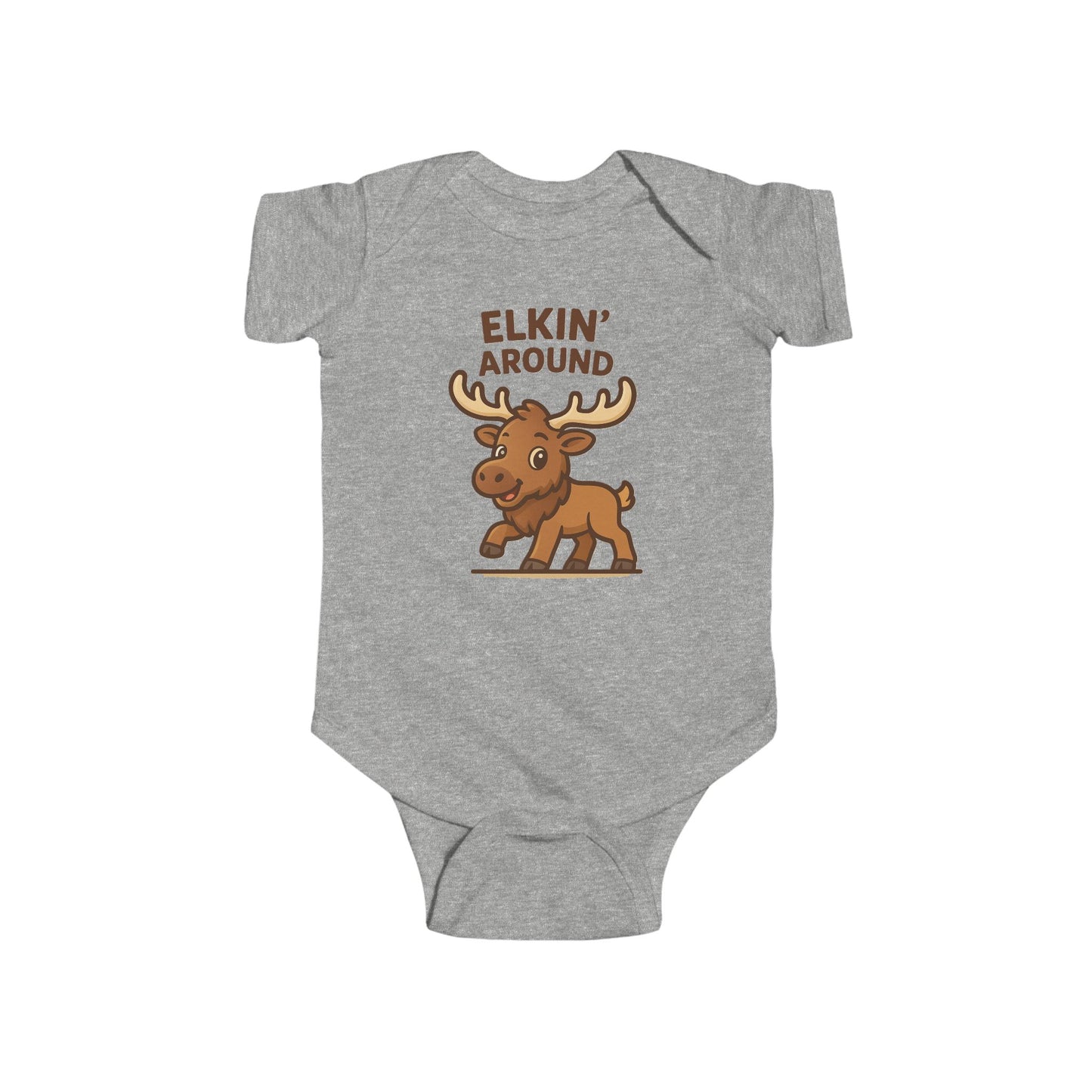 Elkin' Around Baby Onesie