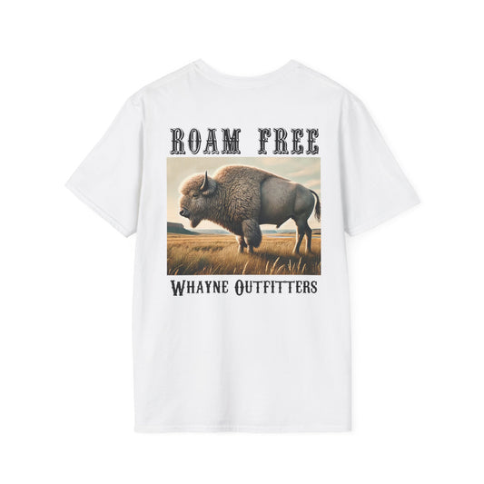 Roam Free – White Bison Tee