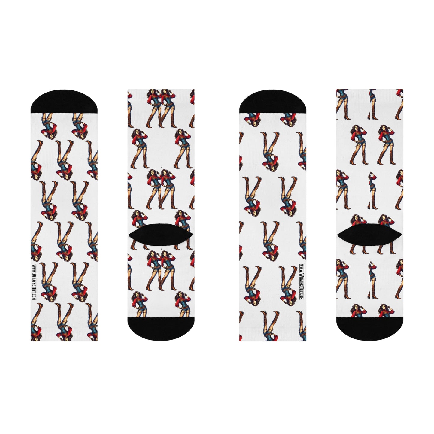 Western Pin-Up Crew Socks – Whayne Outfitters