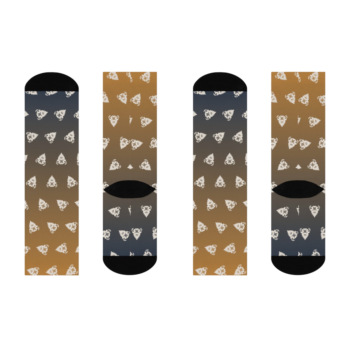 Clay to Midnight Gradient Socks