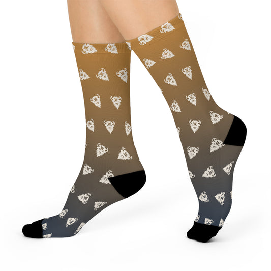 Clay to Midnight Gradient Socks