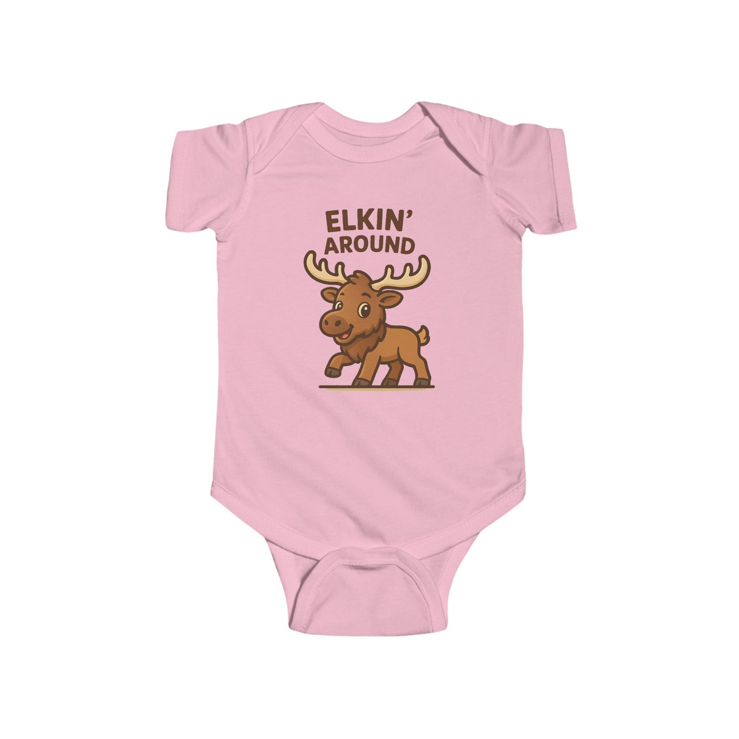 Elkin' Around Baby Onesie